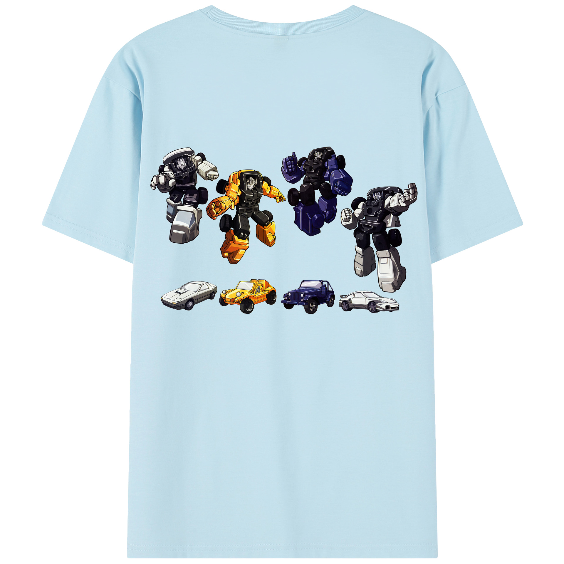 （画像用） Transformers トランスフォーマー 綿100％半袖Tシャツ（背面プリント）